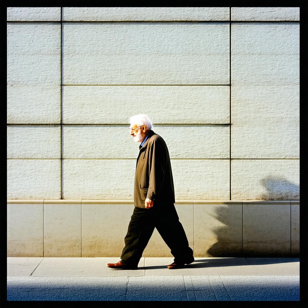 imagine any old man walking on street